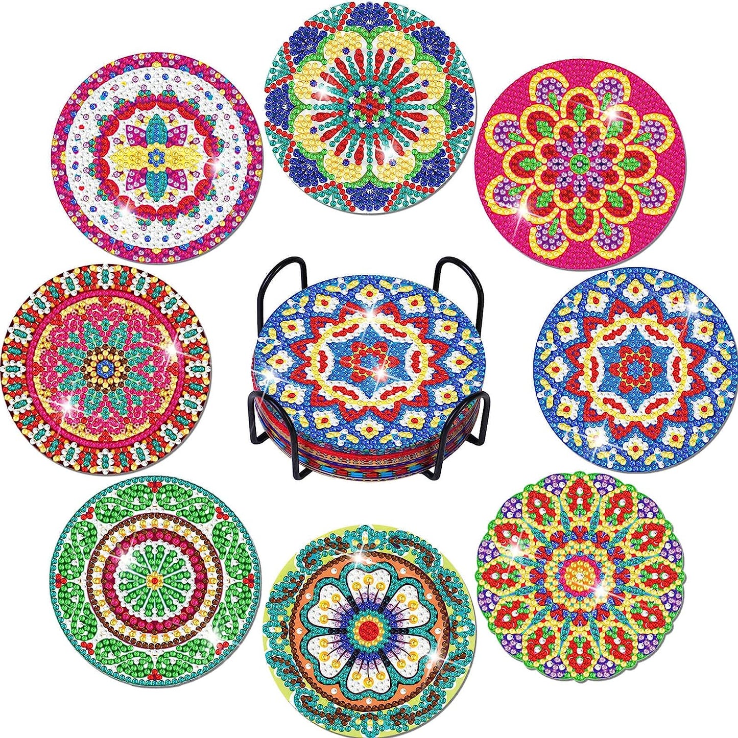 4 Portavasos Mandalas Diamond